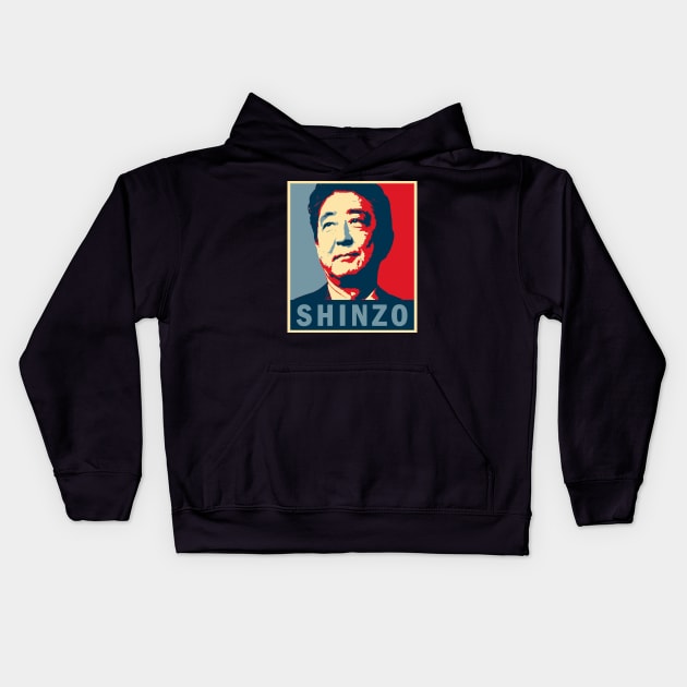 Shinzo Abe Kids Hoodie by valentinahramov